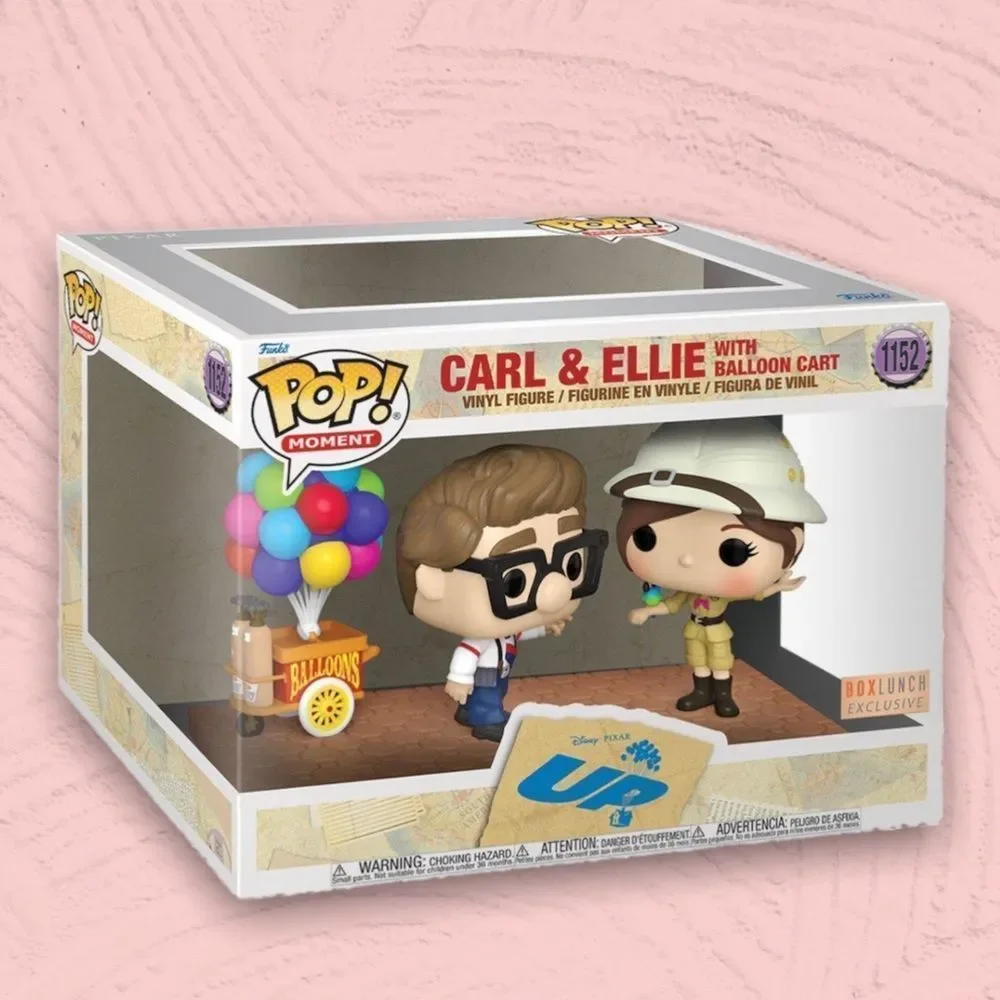 𝅺FUNKO  Pop! Moment Disney Pixar Up Carl & Ellie with Balloon Cart Vinyl - Picture 2 of 3